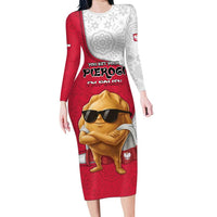 Personalized Poland Long Sleeve Bodycon Dress The Cool Pierogi Funny Style