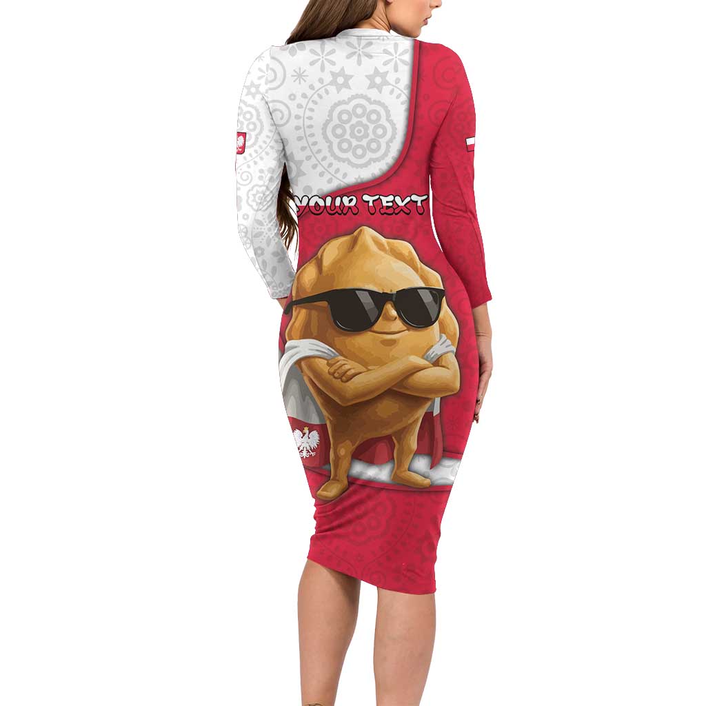 Personalized Poland Long Sleeve Bodycon Dress The Cool Pierogi Funny Style