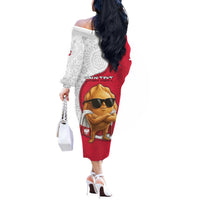 Personalized Poland Off The Shoulder Long Sleeve Dress The Cool Pierogi Funny Style