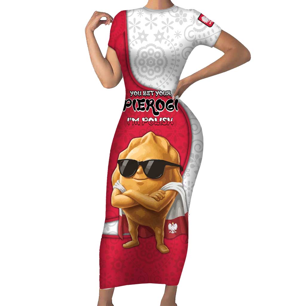 Personalized Poland Short Sleeve Bodycon Dress The Cool Pierogi Funny Style
