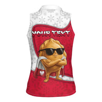 Personalized Poland Women Sleeveless Polo Shirt The Cool Pierogi Funny Style
