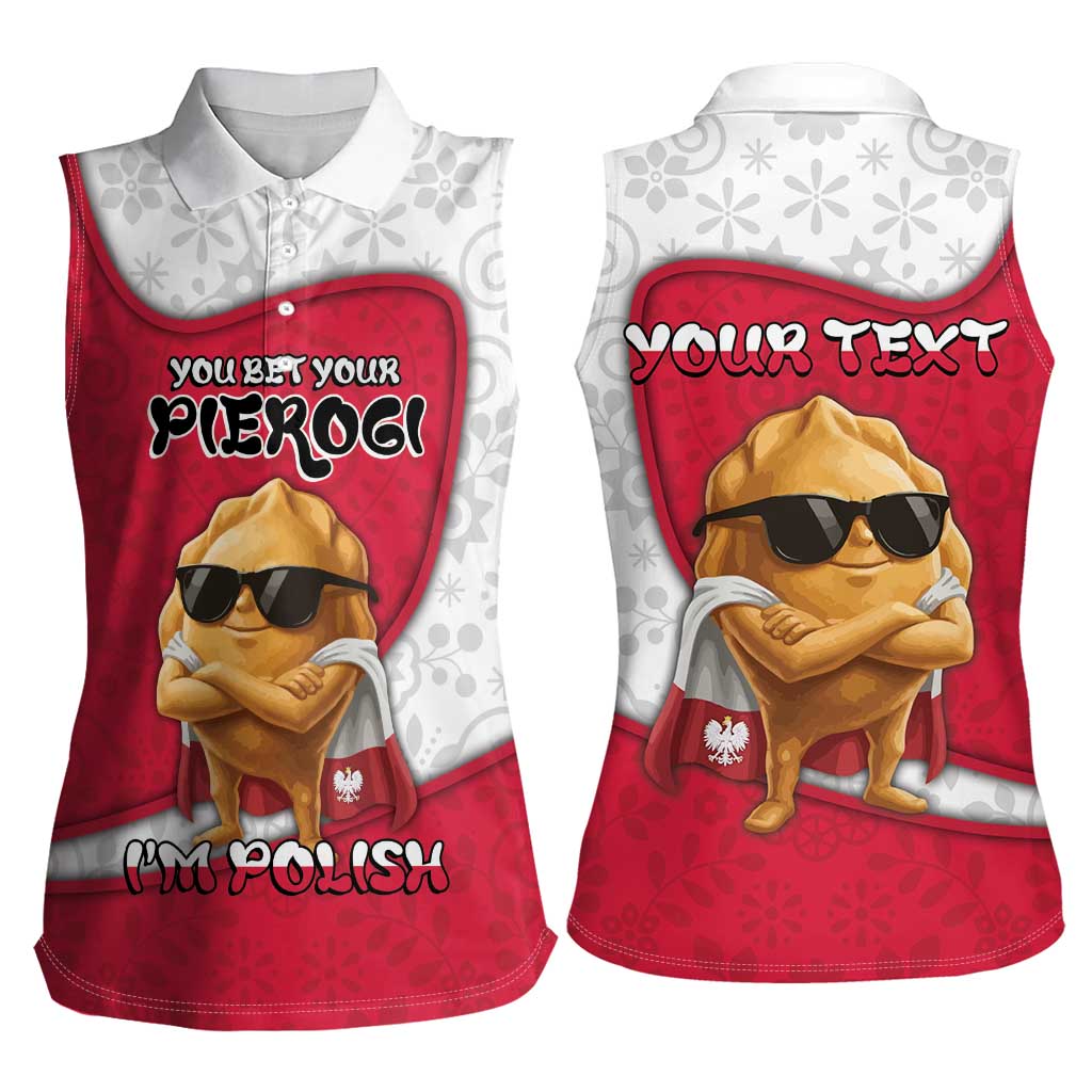 Personalized Poland Women Sleeveless Polo Shirt The Cool Pierogi Funny Style