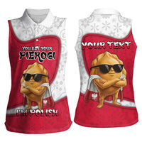 Personalized Poland Women Sleeveless Polo Shirt The Cool Pierogi Funny Style