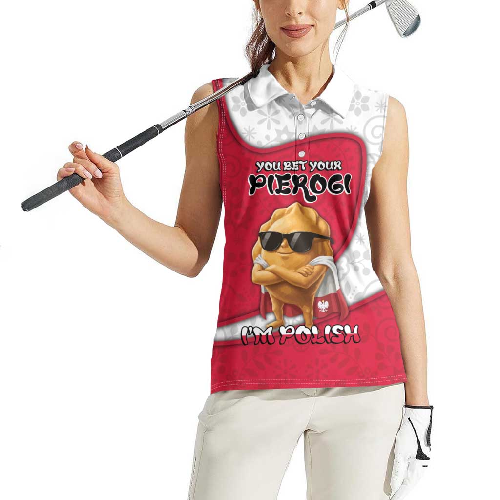 Personalized Poland Women Sleeveless Polo Shirt The Cool Pierogi Funny Style
