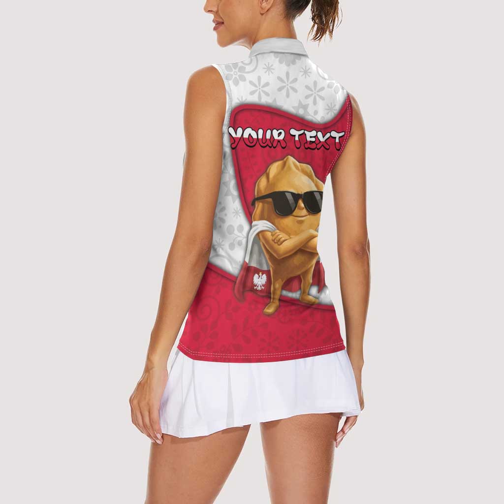Personalized Poland Women Sleeveless Polo Shirt The Cool Pierogi Funny Style