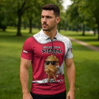 Personalized Poland Zipper Polo Shirt The Cool Pierogi Funny Style