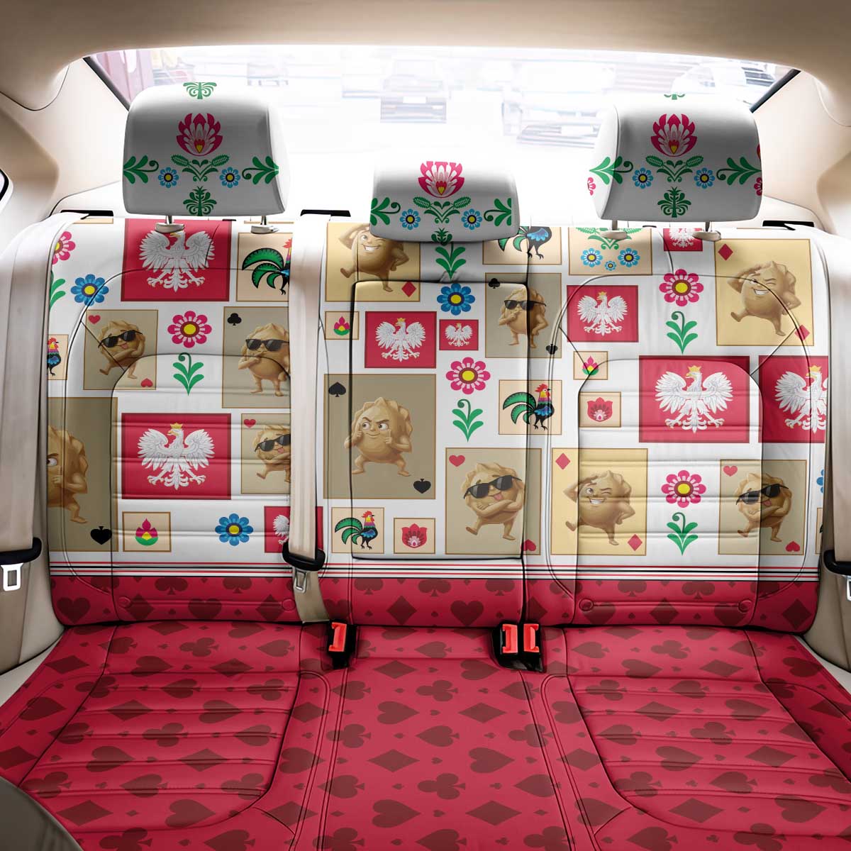 Poland Back Car Seat Cover Pierogi Tysiac 1000