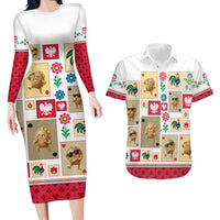 Poland Couples Matching Long Sleeve Bodycon Dress and Hawaiian Shirt Pierogi Tysiac 1000