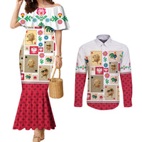 Poland Couples Matching Mermaid Dress and Long Sleeve Button Shirt Pierogi Tysiac 1000