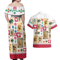 Poland Couples Matching Off Shoulder Maxi Dress and Hawaiian Shirt Pierogi Tysiac 1000