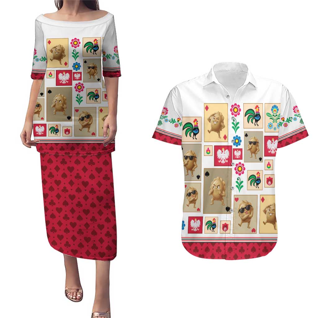 Poland Couples Matching Puletasi and Hawaiian Shirt Pierogi Tysiac 1000