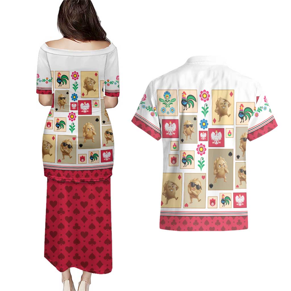 Poland Couples Matching Puletasi and Hawaiian Shirt Pierogi Tysiac 1000