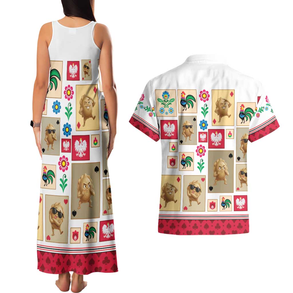 Poland Couples Matching Tank Maxi Dress and Hawaiian Shirt Pierogi Tysiac 1000