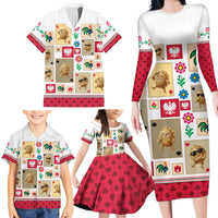 Poland Family Matching Long Sleeve Bodycon Dress and Hawaiian Shirt Pierogi Tysiac 1000