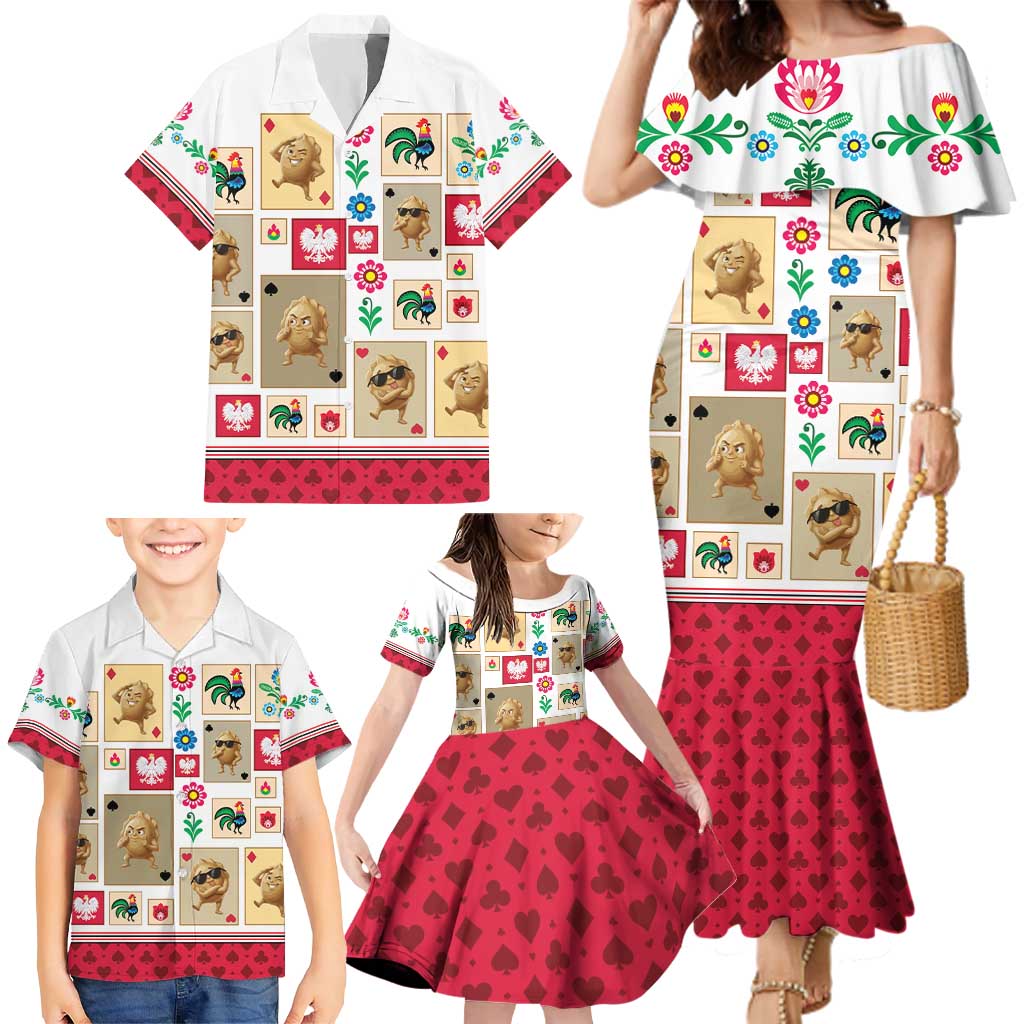 Poland Family Matching Mermaid Dress and Hawaiian Shirt Pierogi Tysiac 1000