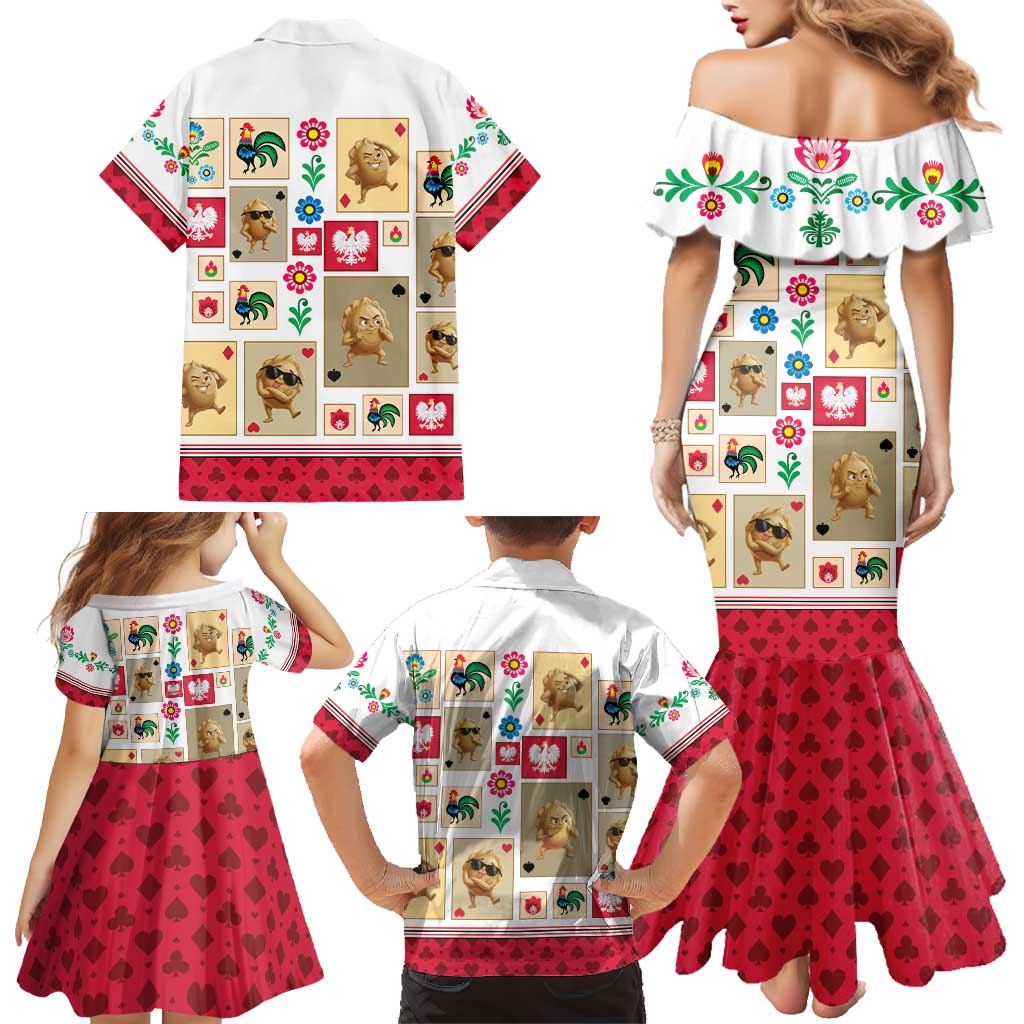 Poland Family Matching Mermaid Dress and Hawaiian Shirt Pierogi Tysiac 1000
