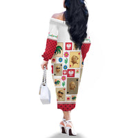 Poland Family Matching Off The Shoulder Long Sleeve Dress and Hawaiian Shirt Pierogi Tysiac 1000