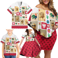 Poland Family Matching Off Shoulder Short Dress and Hawaiian Shirt Pierogi Tysiac 1000