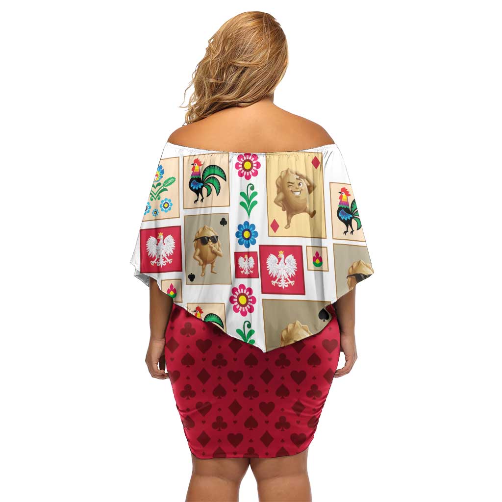 Poland Family Matching Off Shoulder Short Dress and Hawaiian Shirt Pierogi Tysiac 1000