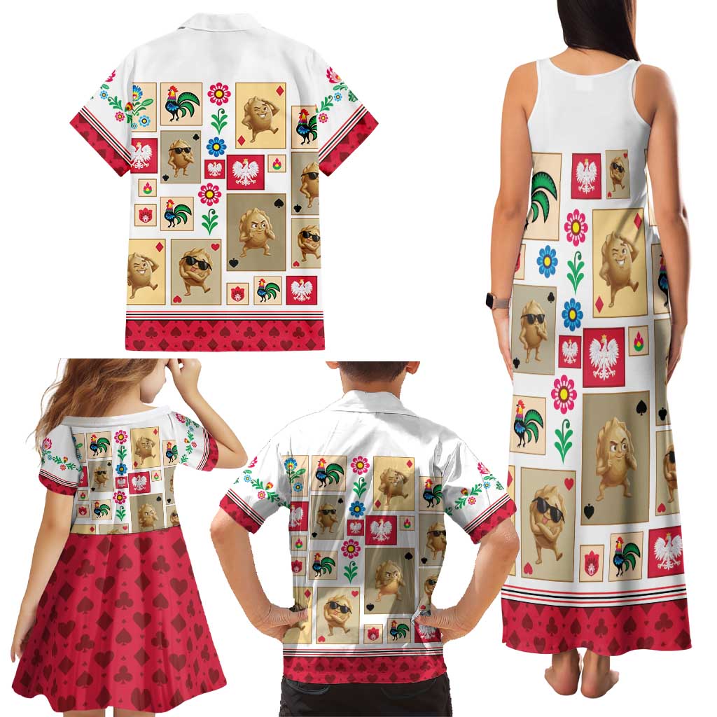 Poland Family Matching Tank Maxi Dress and Hawaiian Shirt Pierogi Tysiac 1000