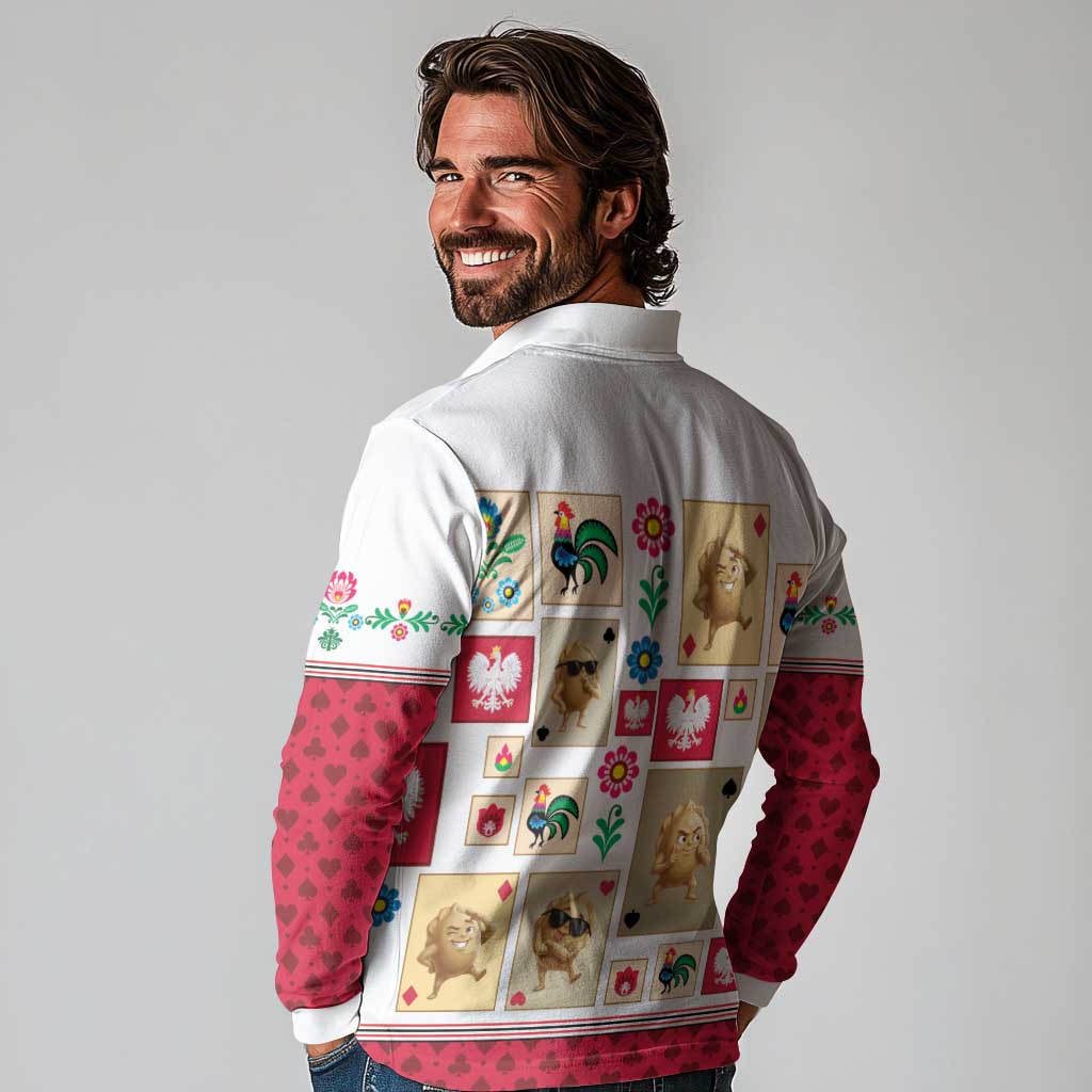 Poland Long Sleeve Polo Shirt Pierogi Tysiac 1000