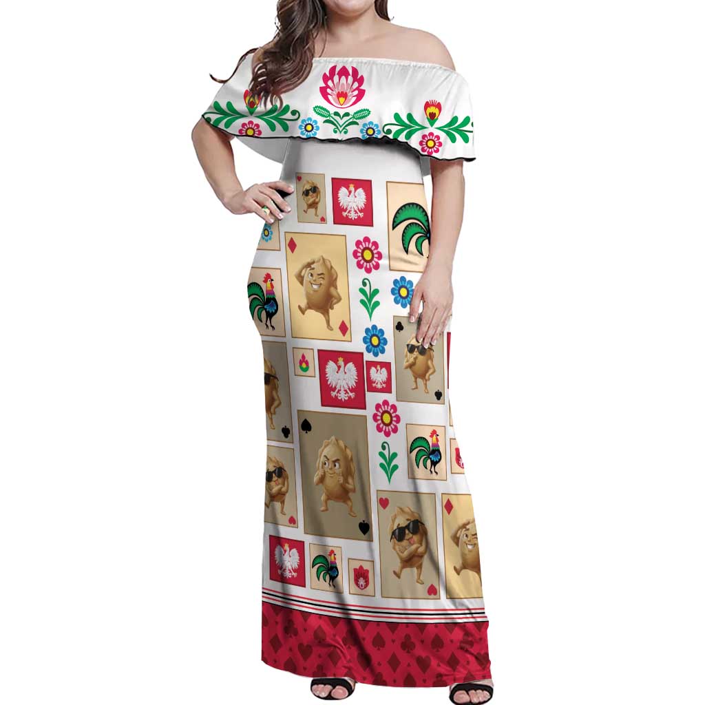 Poland Off Shoulder Maxi Dress Pierogi Tysiac 1000