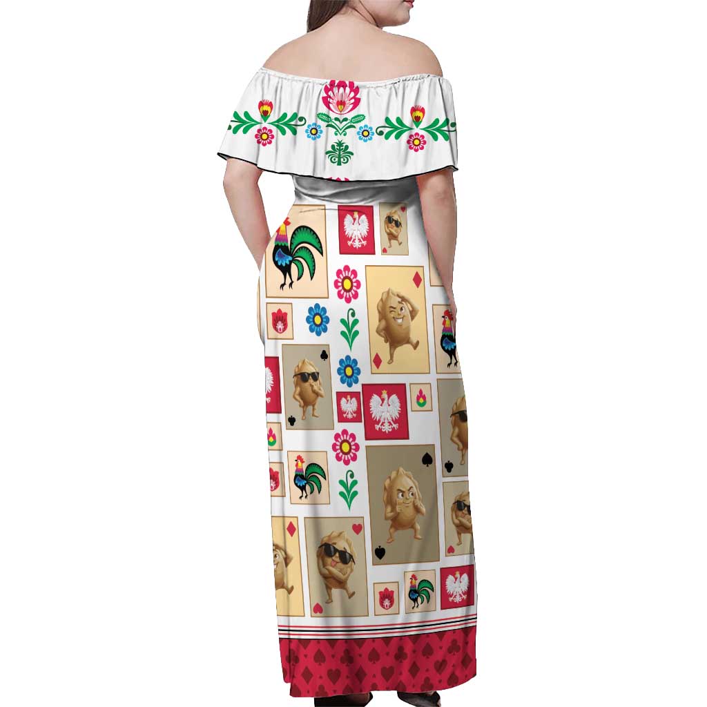 Poland Off Shoulder Maxi Dress Pierogi Tysiac 1000