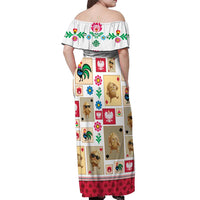 Poland Off Shoulder Maxi Dress Pierogi Tysiac 1000