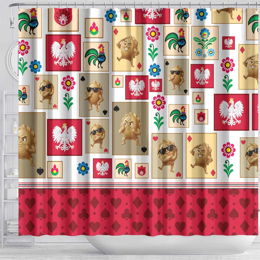 Poland Shower Curtain Pierogi Tysiac 1000