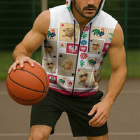 Poland Sleeveless Zip Hoodie Pierogi Tysiac 1000