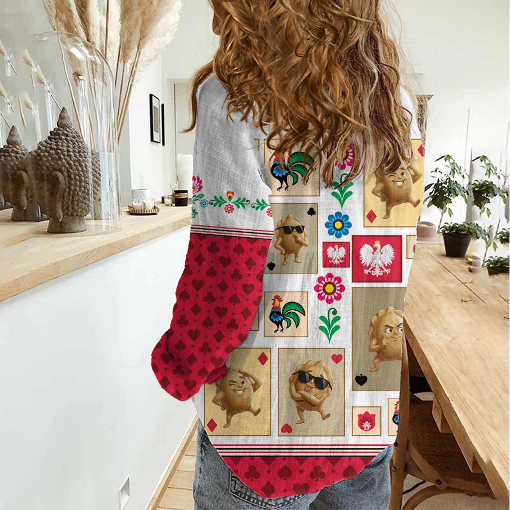 Poland Women Casual Shirt Pierogi Tysiac 1000