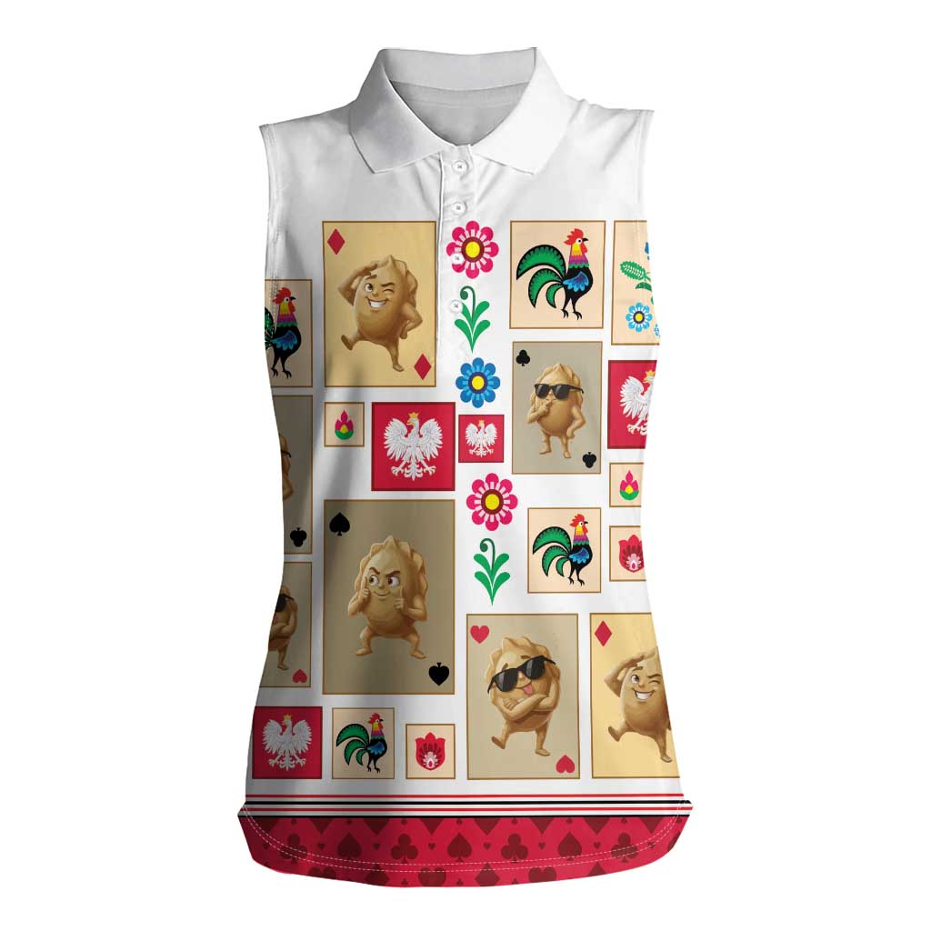 Poland Women Sleeveless Polo Shirt Pierogi Tysiac 1000