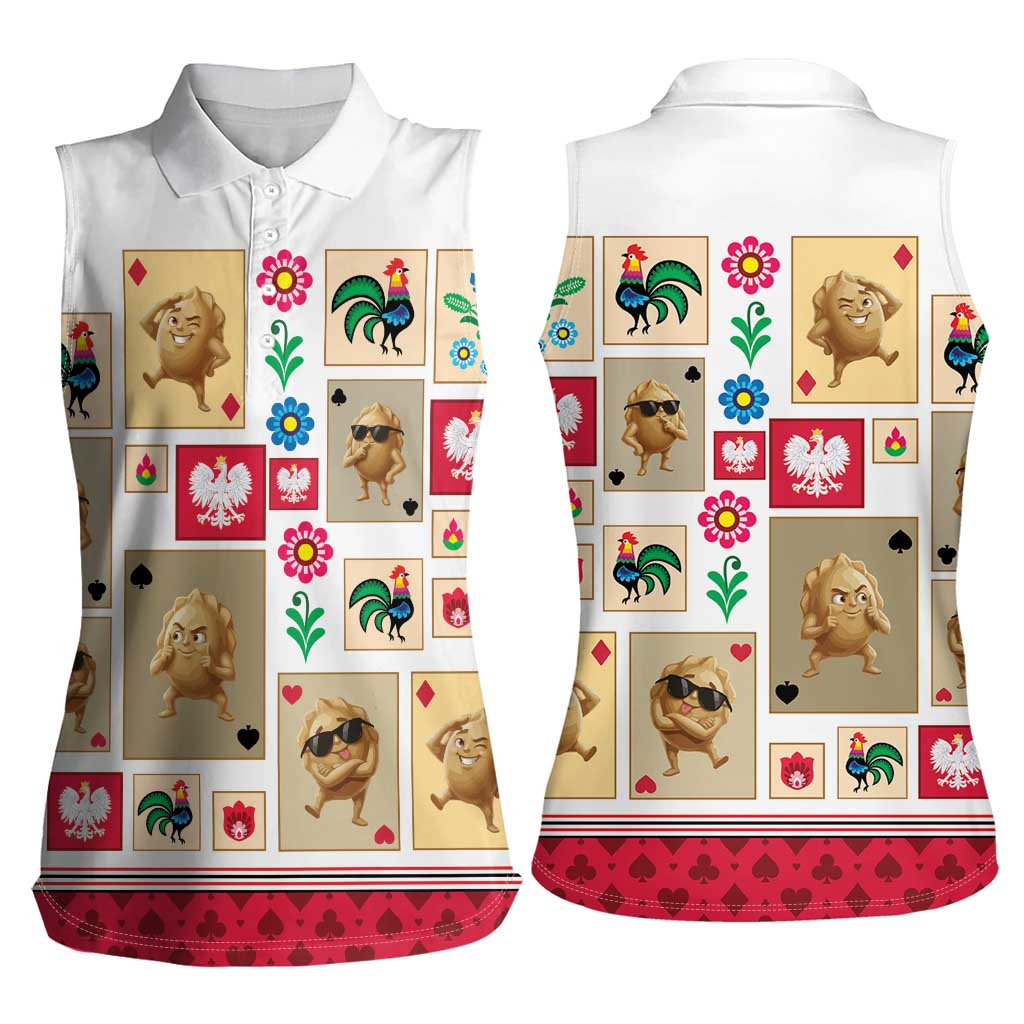 Poland Women Sleeveless Polo Shirt Pierogi Tysiac 1000