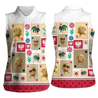 Poland Women Sleeveless Polo Shirt Pierogi Tysiac 1000