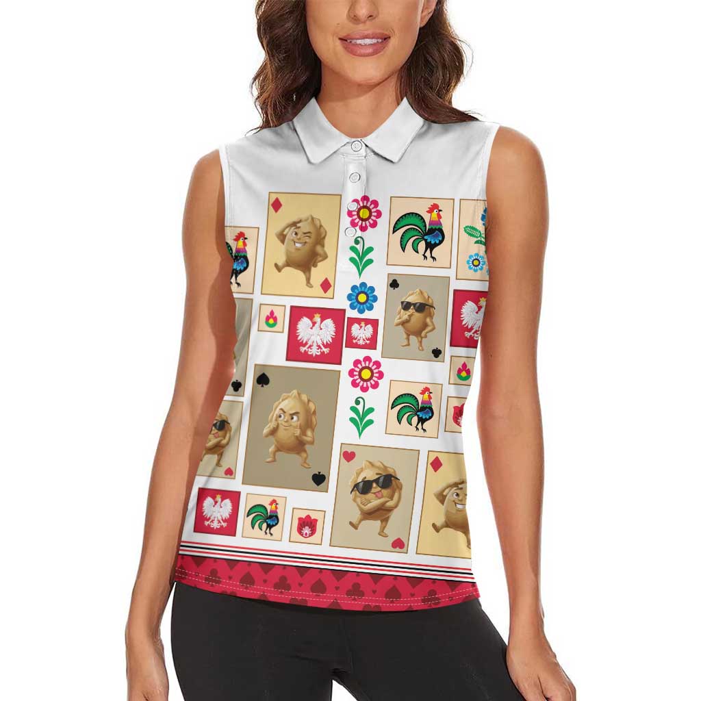 Poland Women Sleeveless Polo Shirt Pierogi Tysiac 1000