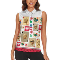 Poland Women Sleeveless Polo Shirt Pierogi Tysiac 1000