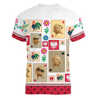 Poland Women V-Neck T-Shirt Pierogi Tysiac 1000