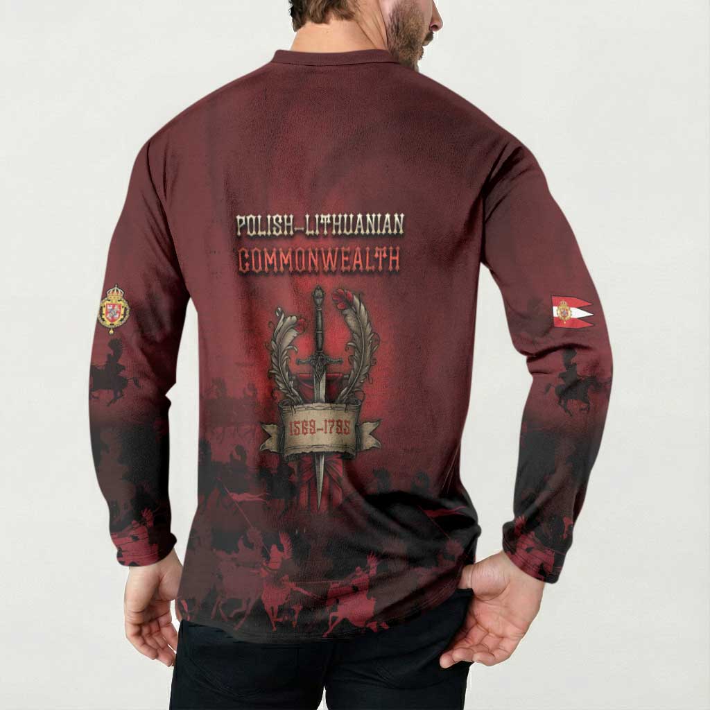 Polish Lithuanian Commonwealth Button Sweatshirt Winged Hussar Warrior Battle Of Vienna
