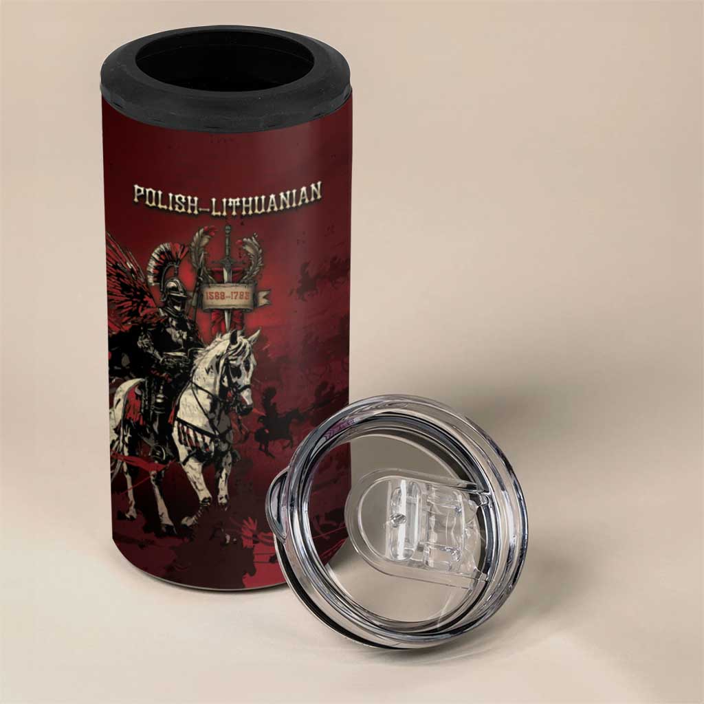 Polish Lithuanian Commonwealth 4 in 1 Can Cooler Tumbler Winged Hussar Warrior Battle Of Vienna