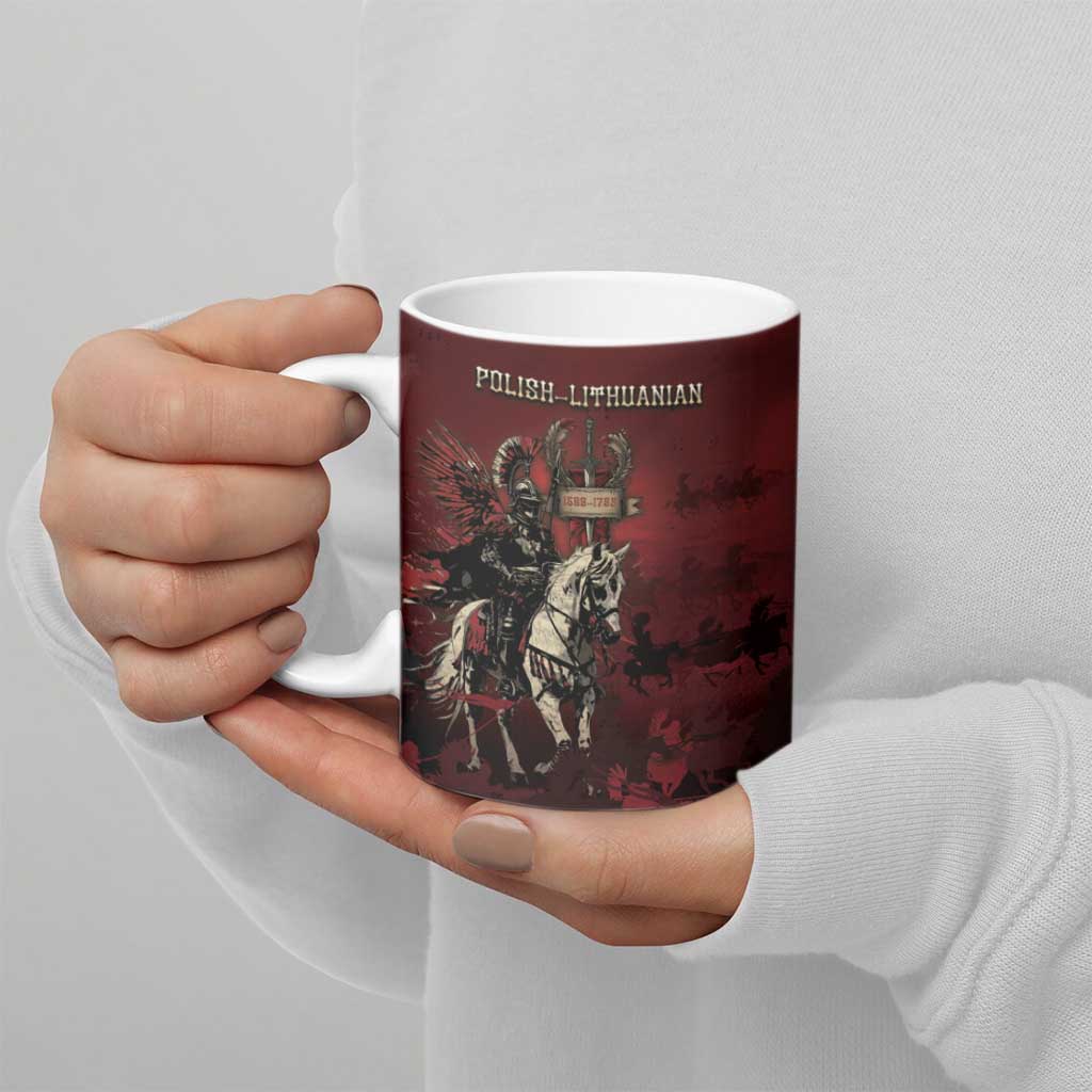 Polish Lithuanian Commonwealth Ceramic Mug Winged Hussar Warrior Battle Of Vienna