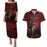 Polish Lithuanian Commonwealth Couples Matching Puletasi and Hawaiian Shirt Winged Hussar Warrior Battle Of Vienna