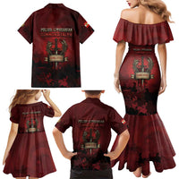 Polish Lithuanian Commonwealth Family Matching Mermaid Dress and Hawaiian Shirt Winged Hussar Warrior Battle Of Vienna