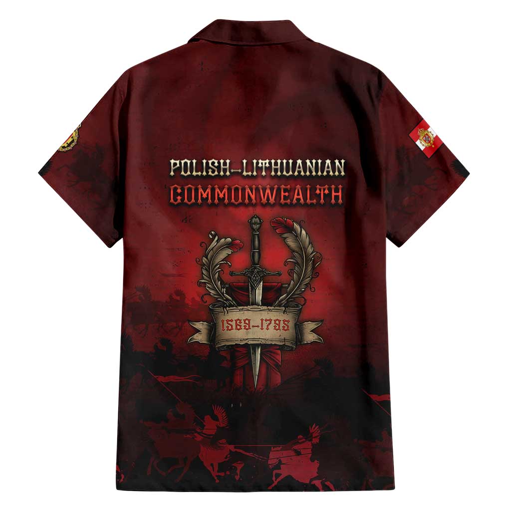 Polish Lithuanian Commonwealth Family Matching Off The Shoulder Long Sleeve Dress and Hawaiian Shirt Winged Hussar Warrior Battle Of Vienna