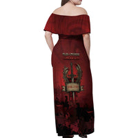 Polish Lithuanian Commonwealth Family Matching Off Shoulder Maxi Dress and Hawaiian Shirt Winged Hussar Warrior Battle Of Vienna