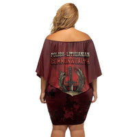 Polish Lithuanian Commonwealth Family Matching Off Shoulder Short Dress and Hawaiian Shirt Winged Hussar Warrior Battle Of Vienna
