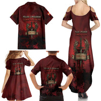 Polish Lithuanian Commonwealth Family Matching Summer Maxi Dress and Hawaiian Shirt Winged Hussar Warrior Battle Of Vienna