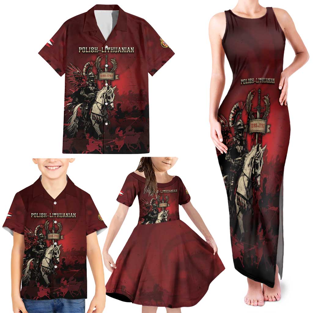 Polish Lithuanian Commonwealth Family Matching Tank Maxi Dress and Hawaiian Shirt Winged Hussar Warrior Battle Of Vienna