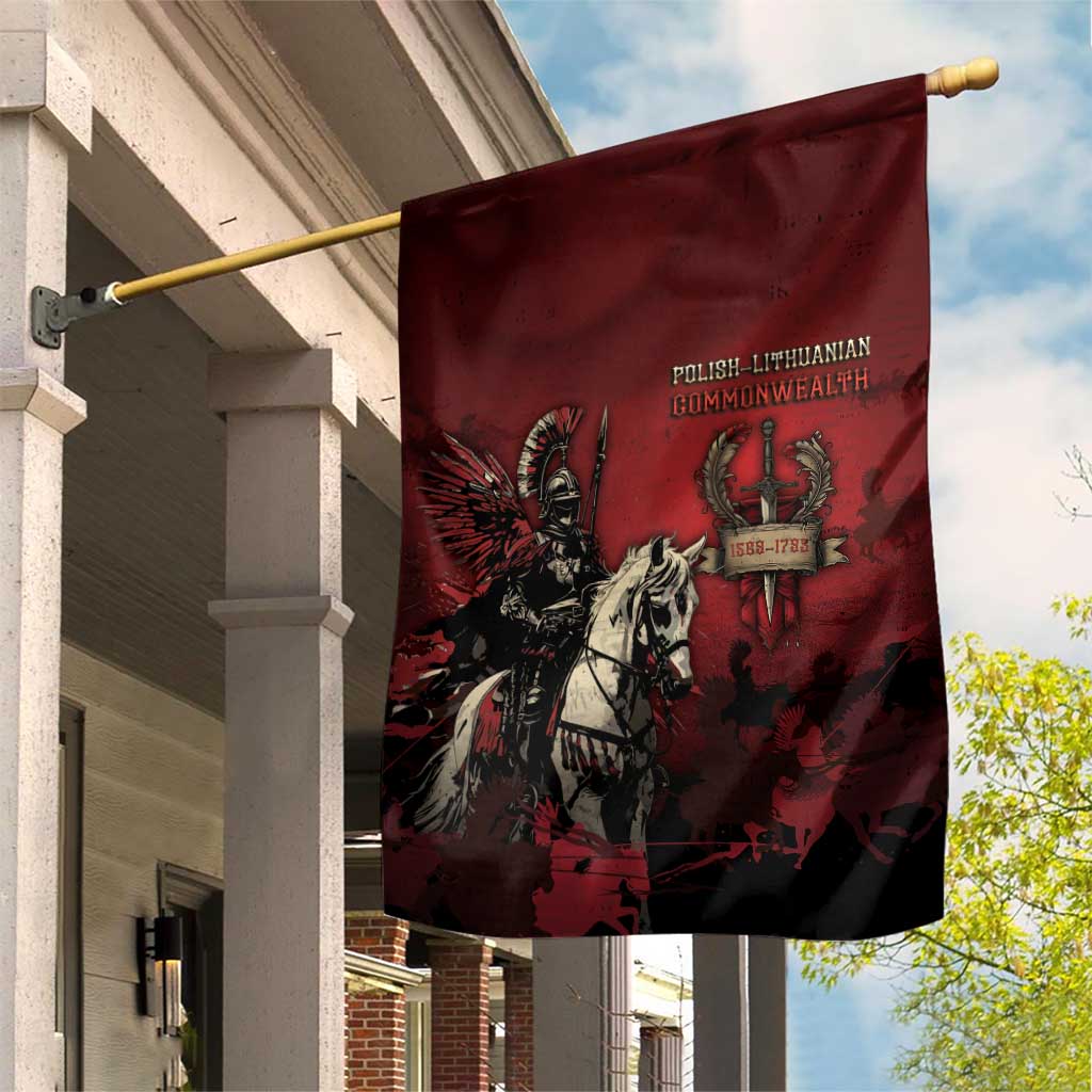 Polish Lithuanian Commonwealth Garden Flag Winged Hussar Warrior Battle Of Vienna