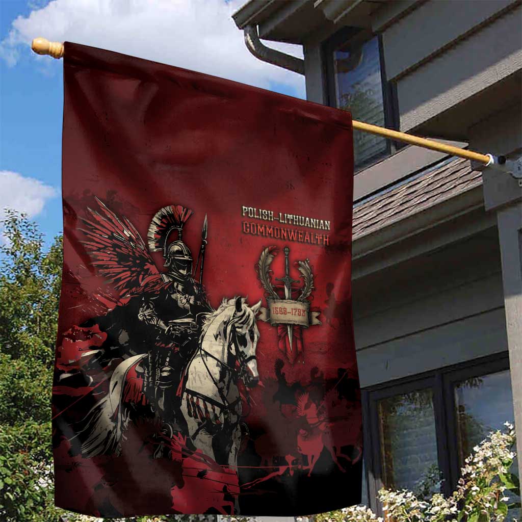 Polish Lithuanian Commonwealth Garden Flag Winged Hussar Warrior Battle Of Vienna