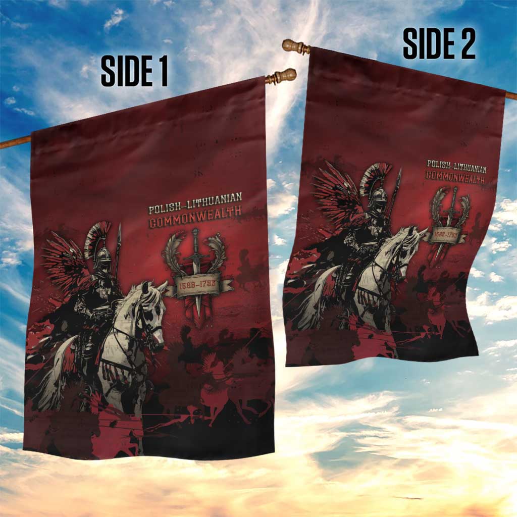Polish Lithuanian Commonwealth Garden Flag Winged Hussar Warrior Battle Of Vienna